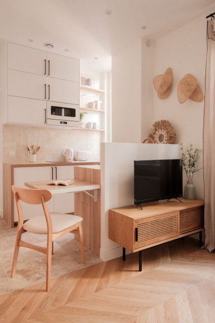 L'&eacute;l&eacute;gance d&eacute;contract&eacute;e, 27m2 &agrave; Paris kitchen