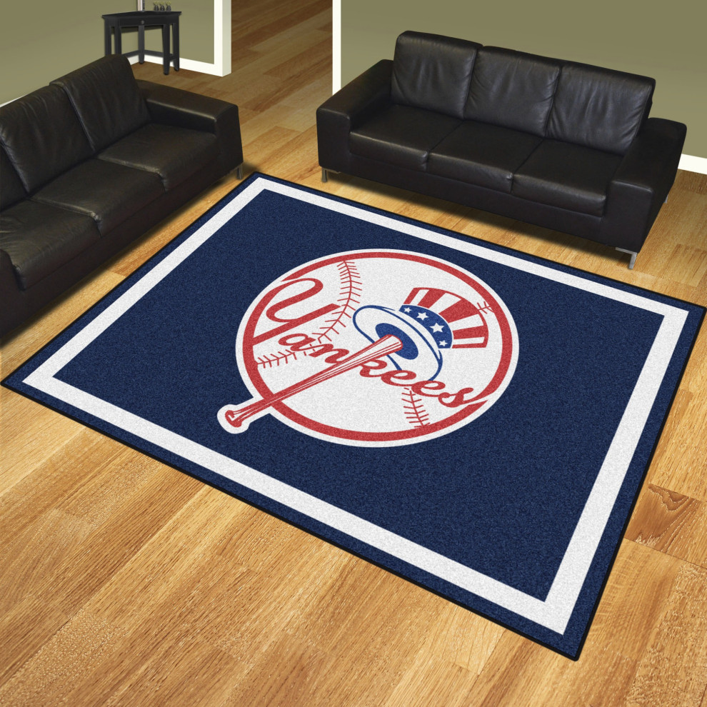 MLB, New York Yankees Rug 8'x10' Contemporary Novelty Rugs by