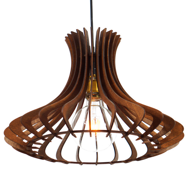 View of Tamarin Reclaimed Wooden Pendant Chandelier - Design Color Dark Forest ...