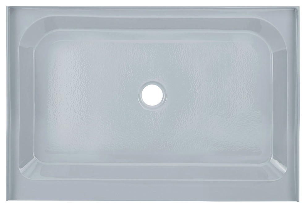 Voltaire 48x32 SingleThreshold, Center Drain, Shower Base, Gray