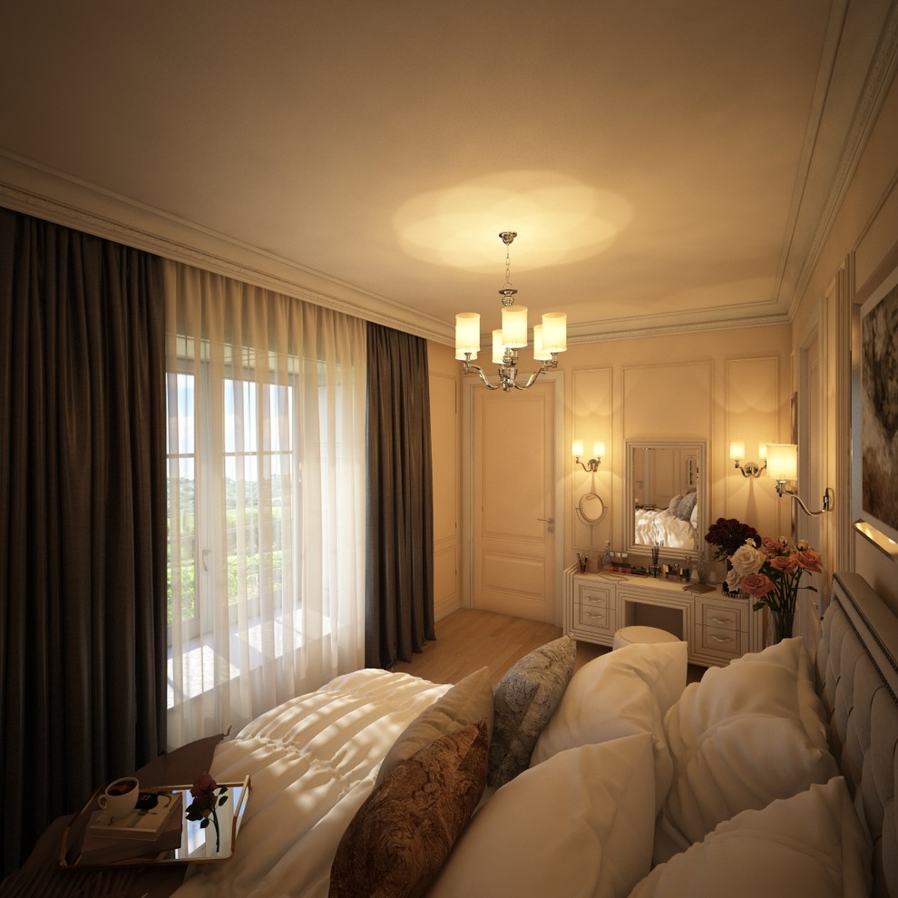 Светлый дом в неоклассическом стиле