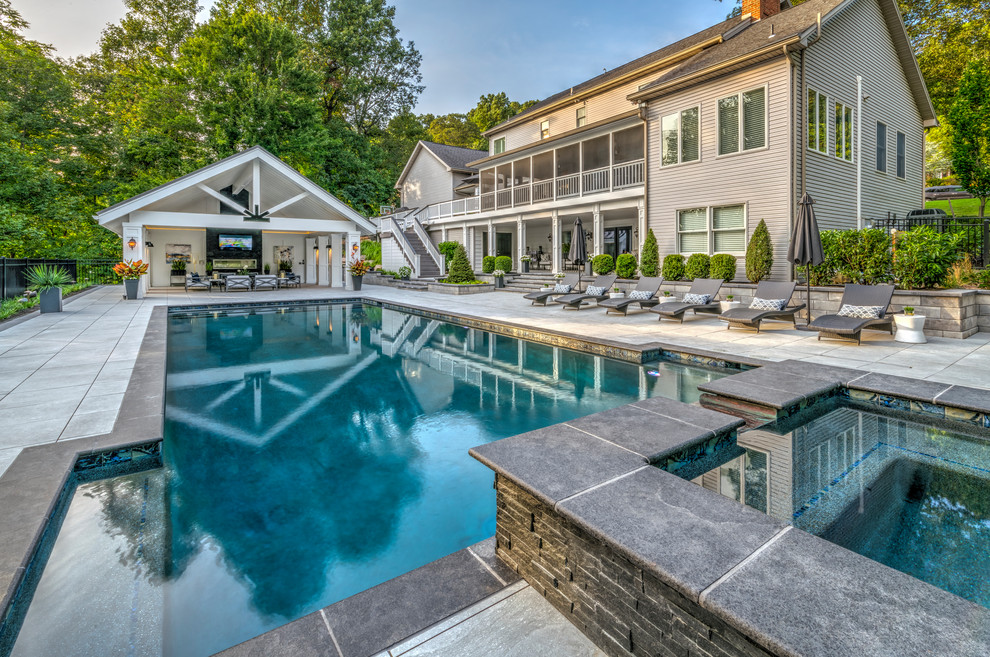 Southern California Inspired Poolhouse - Transitional - Pool - Other ...