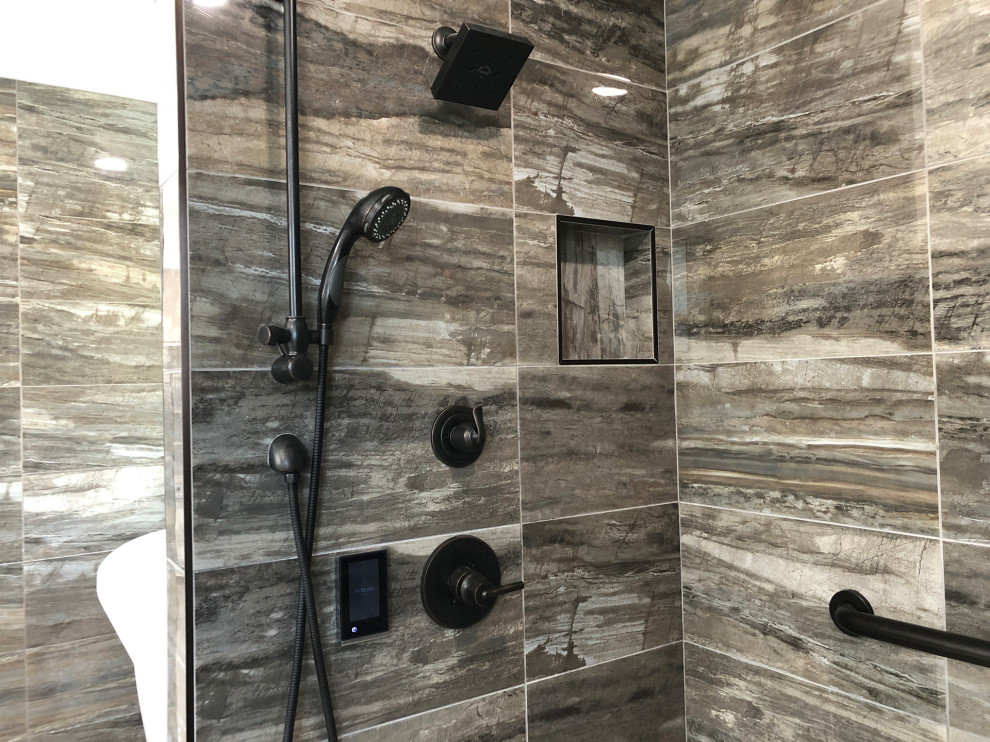 Inspiration for a transitional bathroom remodel in Austin