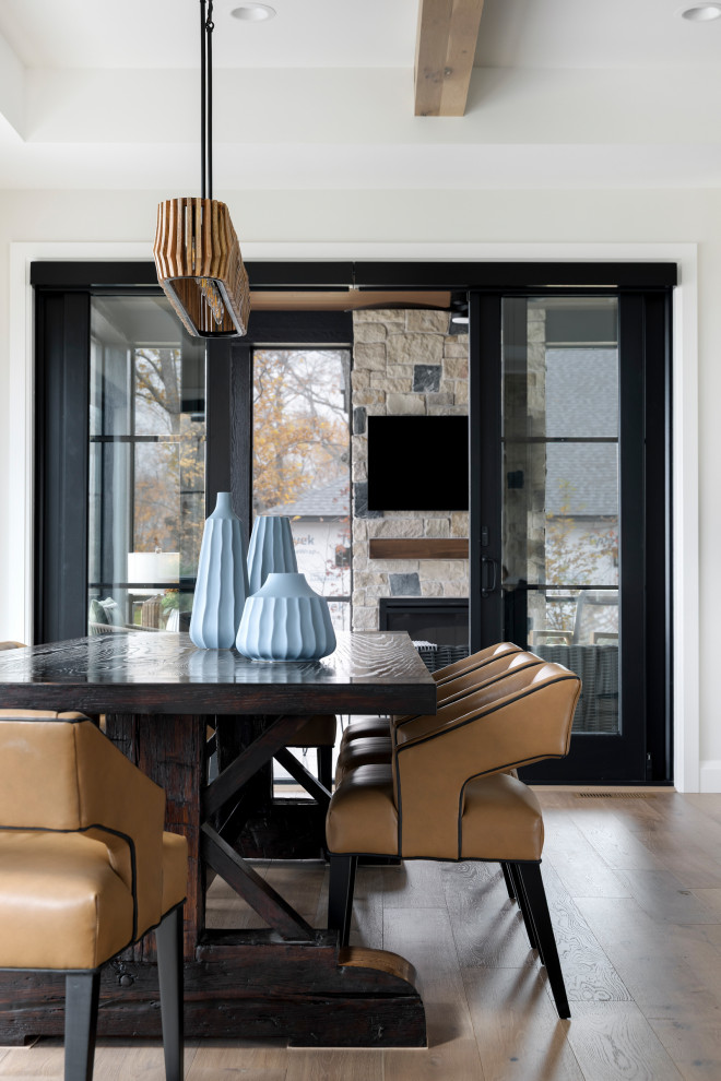 Dining room - transitional dining room idea in Minneapolis