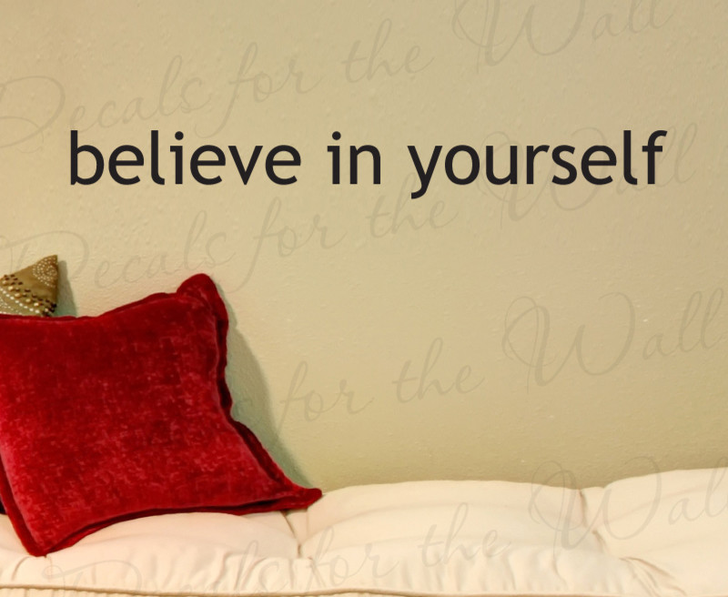 Wall Decal Sticker Quote Vinyl Art Lettering Removable Believe in Yourself IN12