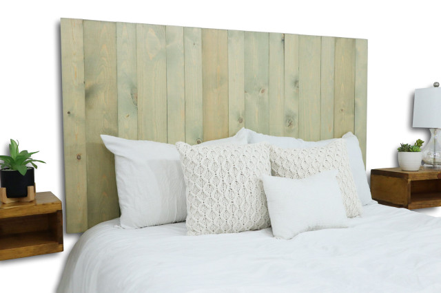 Handcrafted Headboard, Hanger Style, Sage Green, King