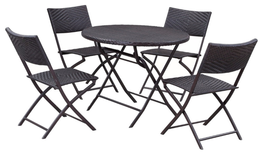 Bistro Dining Rattan Wicker Outdoor, Folding Wicker Patio Chairs