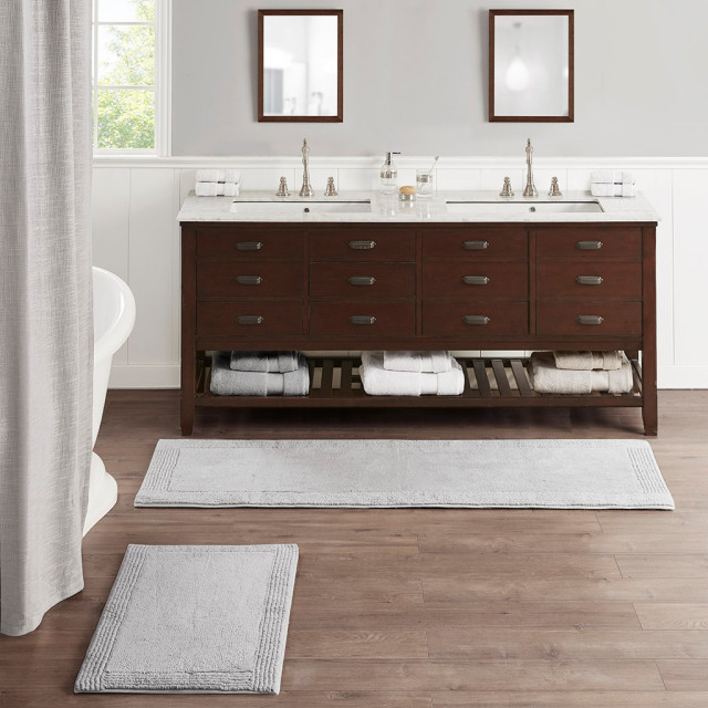 Signature Bath Rug Madison Park Signature Splendor 100% Cotton Tufted 3000GSM Reversible ...