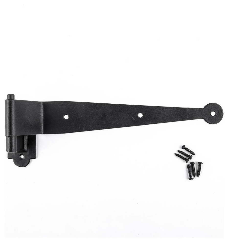 Black Offset Strap Lift Off Pintle Hinge 2" L Wrought Iron Renovators