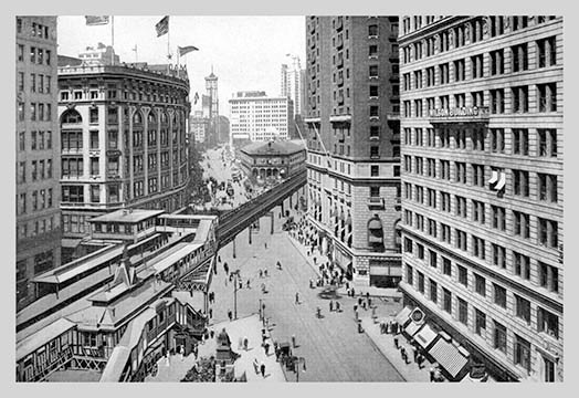 Looking Down Broadway Towards Herald Square, 1911- Fine Art Giclee Print