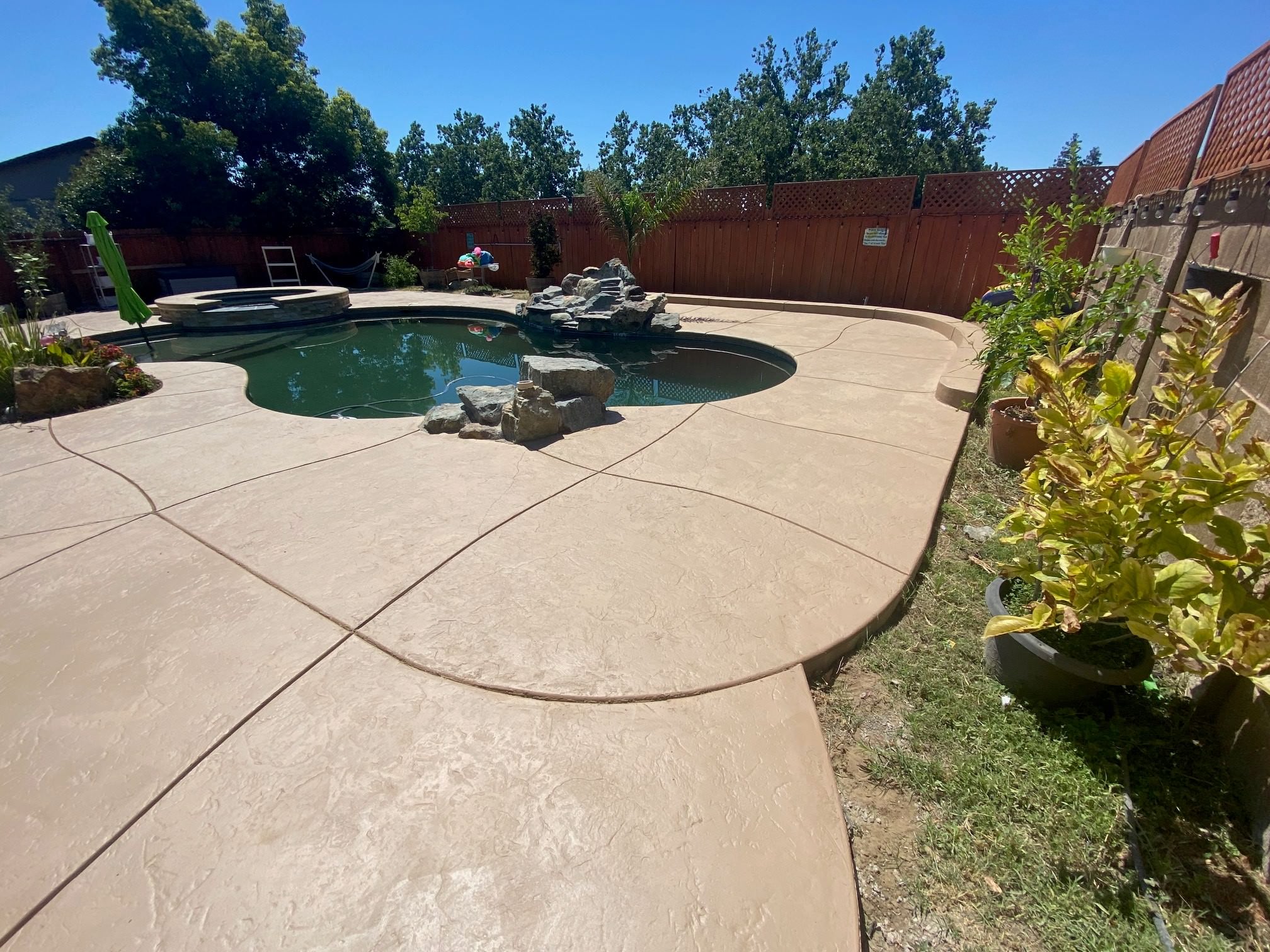 Stamped Colored Concrete - Pool