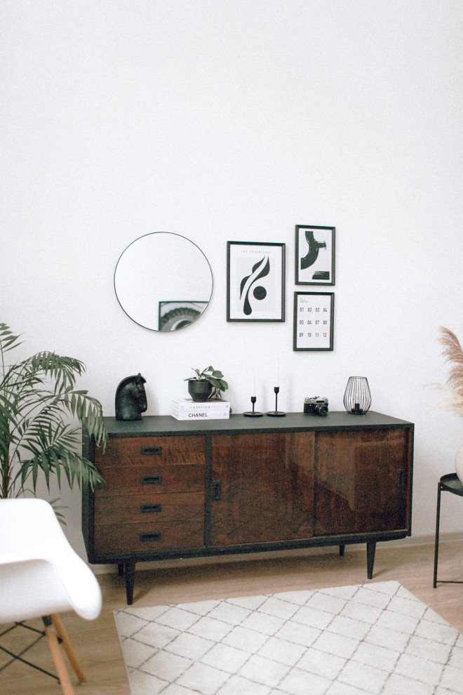 Черно-белая гостиная