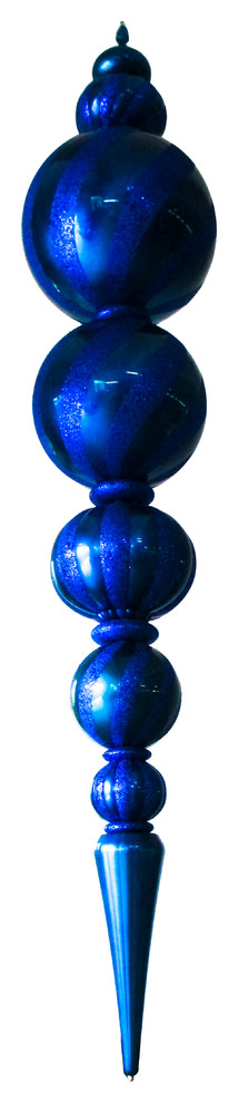 Queens of Christmas WL-ORN-40-BL-40 Jumbo Blue 40 Finial Ornament 