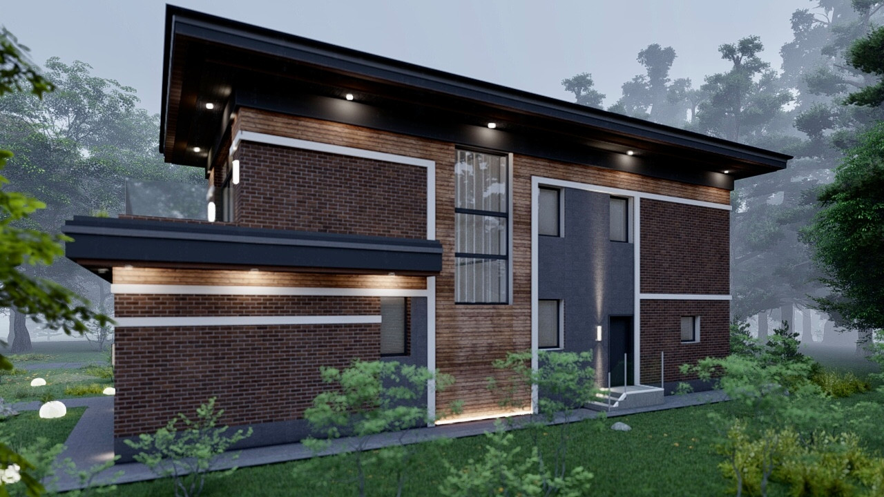 Проект загородного дома с банным комплексом