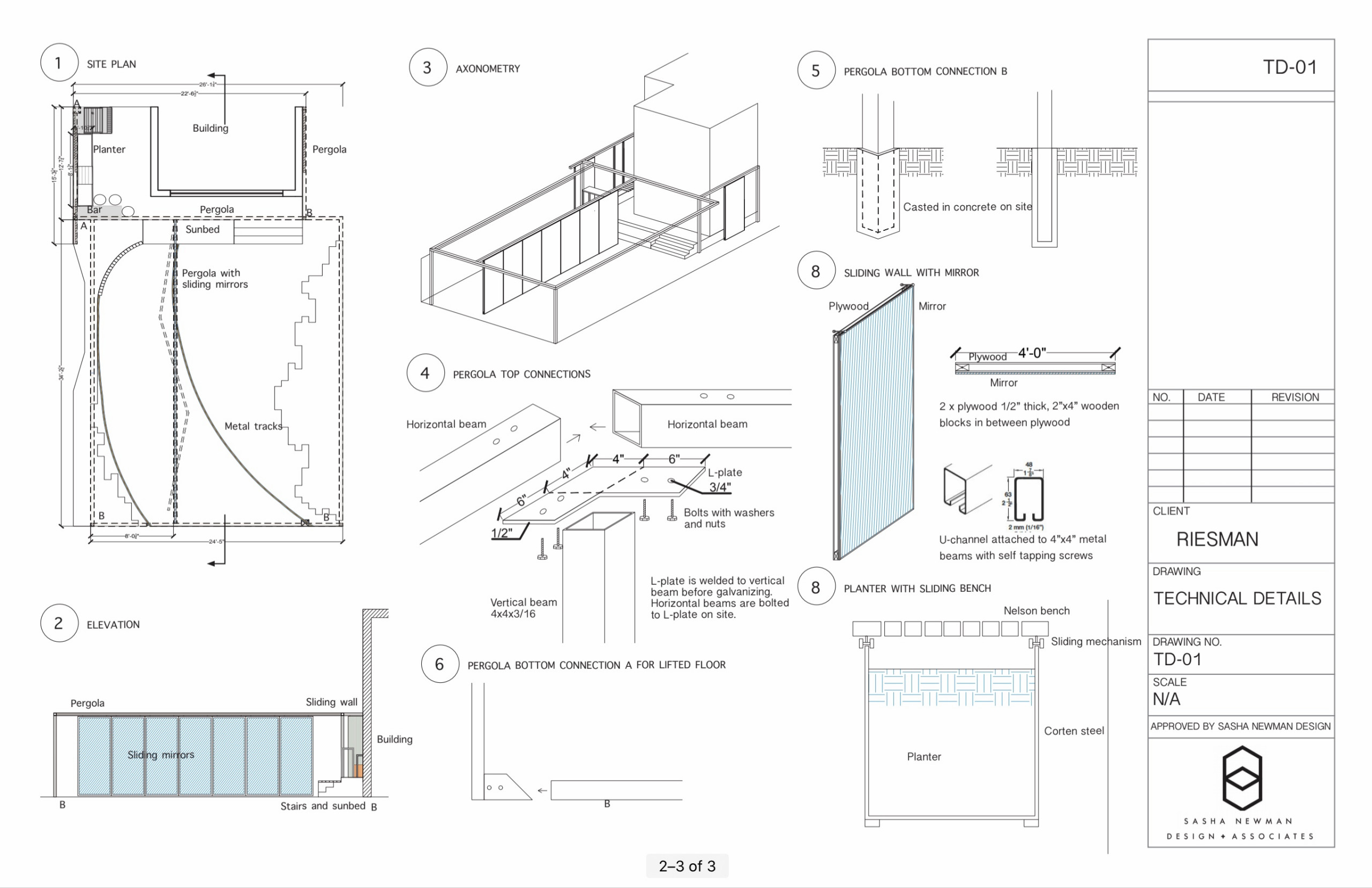 CAD Drawings presentation with details and 3D renderings