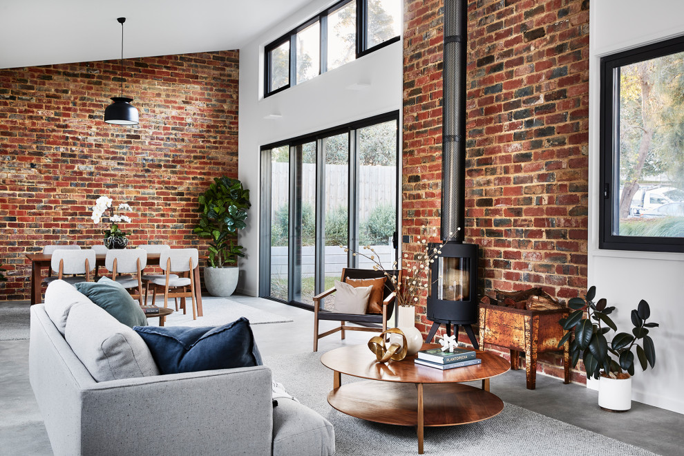 Home design - mid-sized contemporary home design idea in Melbourne