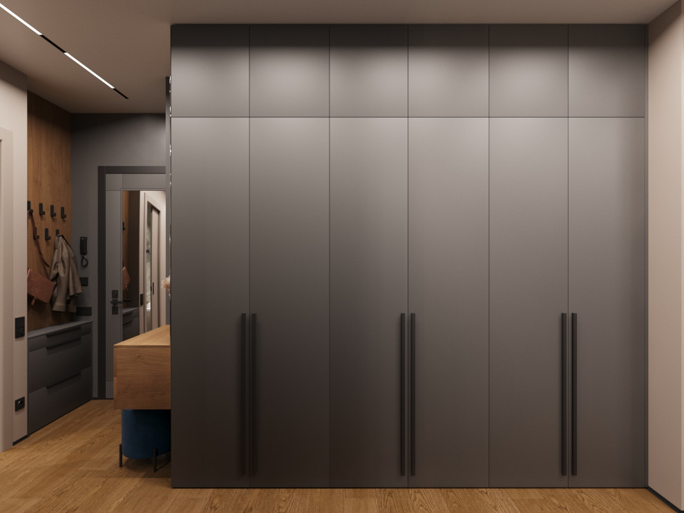 Дизайн-проект квартиры в темно серых тонах