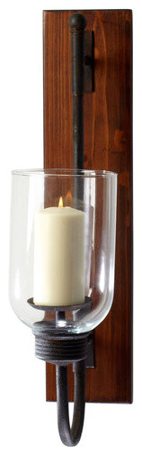 Raw Iron and Natural Wood Sydney Candleholder