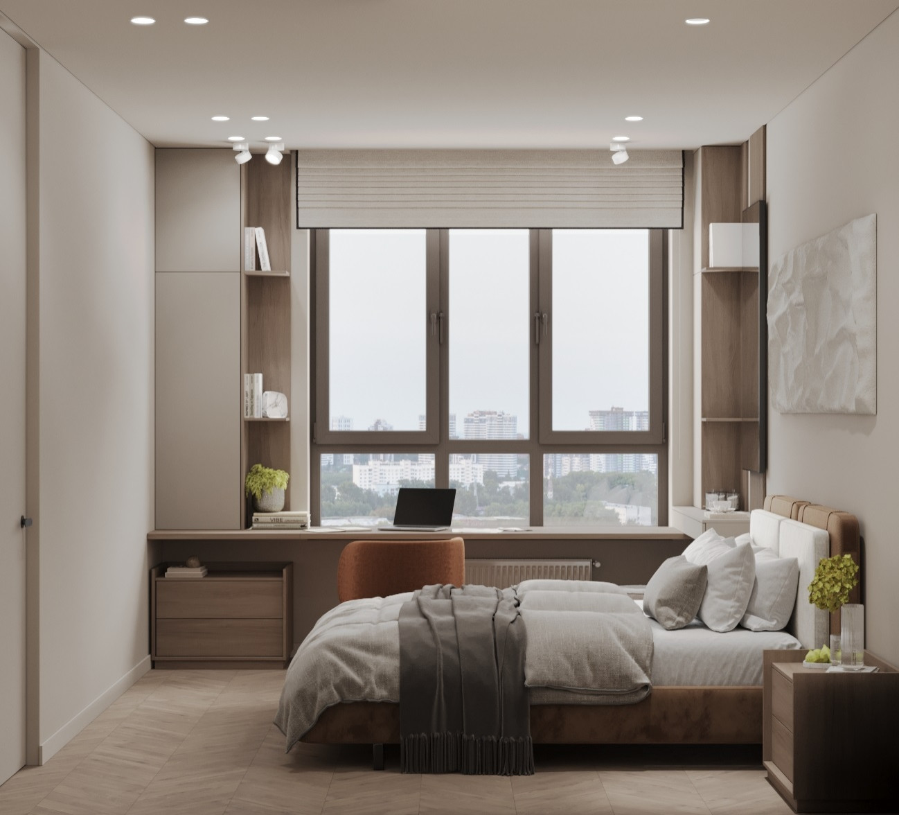 Двух комнатная квартира в стиле эко минимализм. 2023-24 г