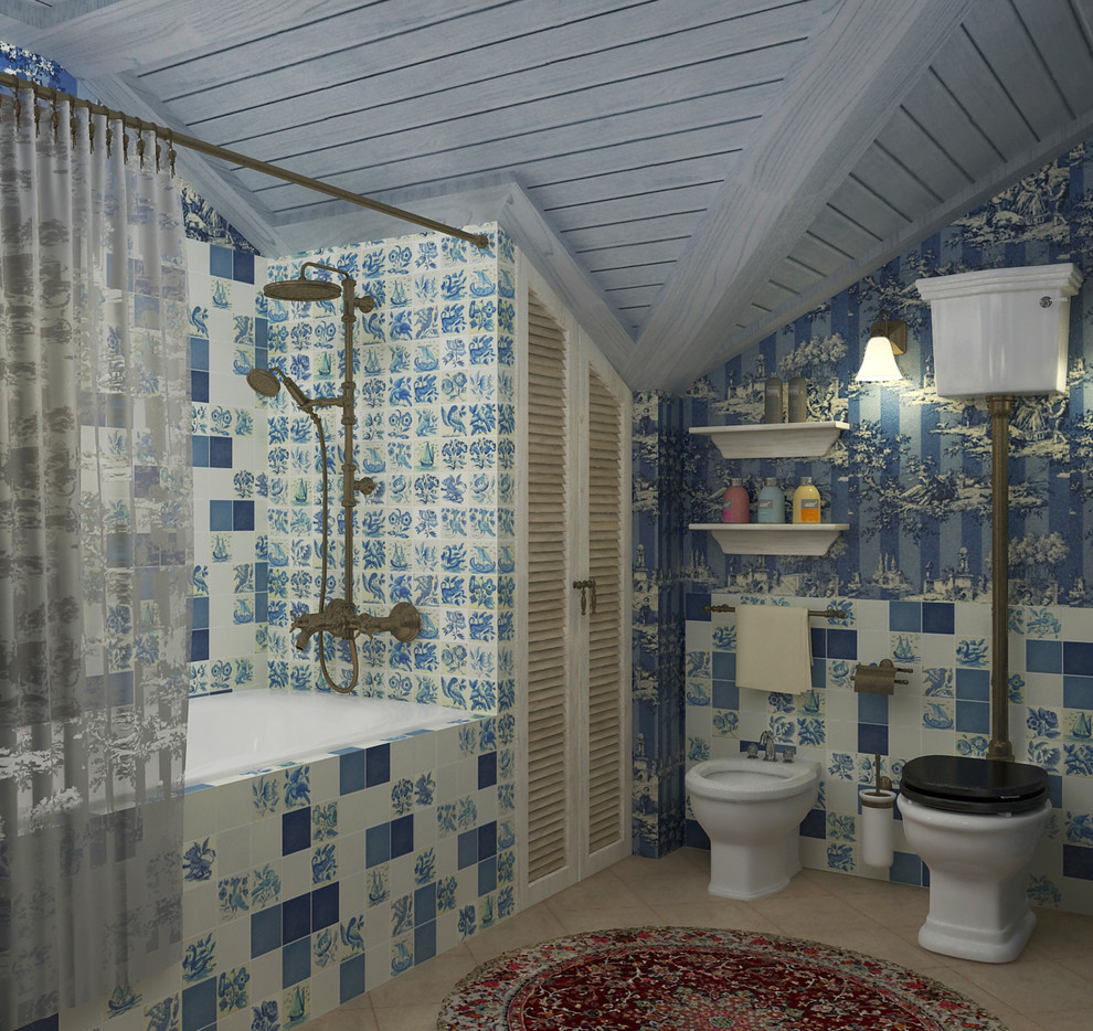 Интерьер в доме из сруба