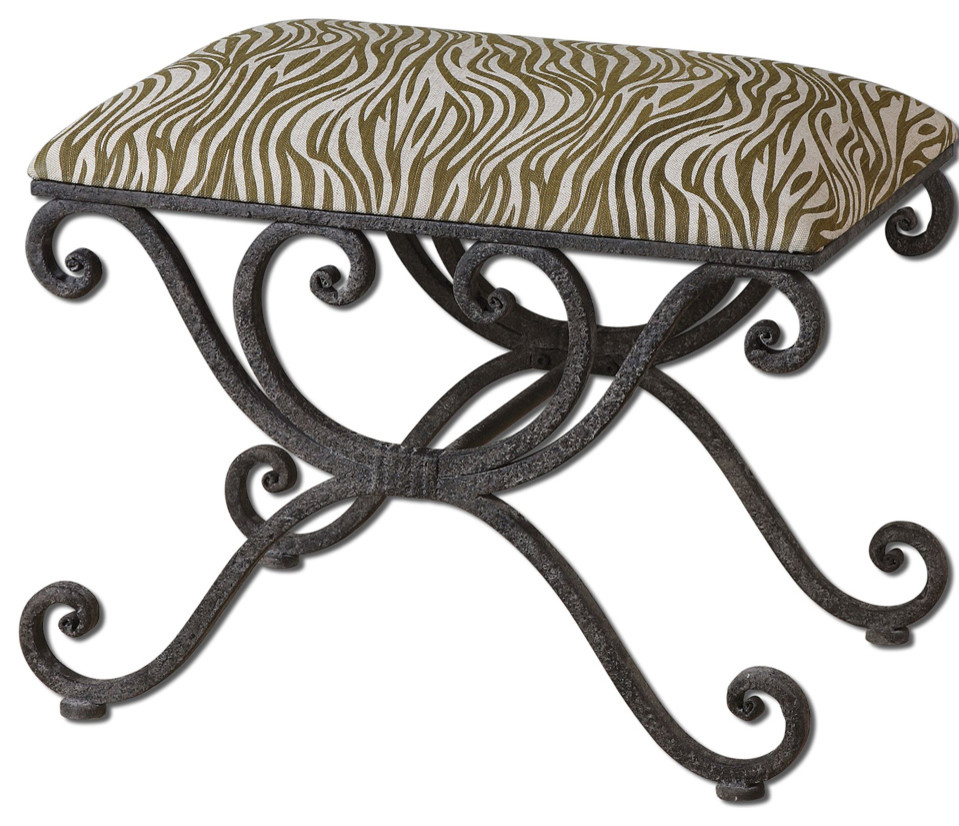 Uttermost 23089 Aleara Wrought Iron Small Bench