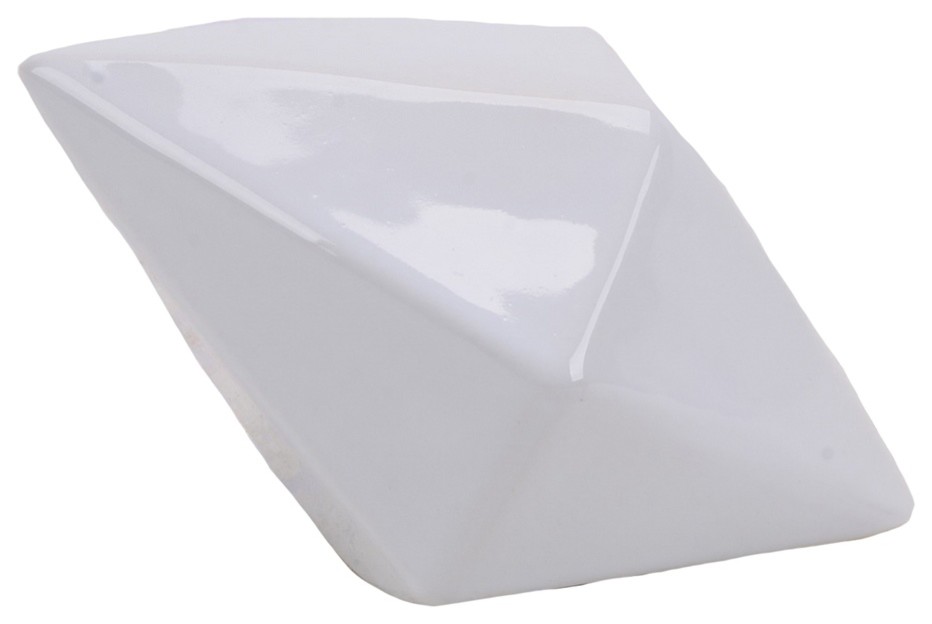 Contemporary Style Decorative Geo Object, White Contemporary