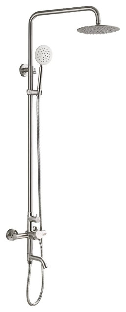 Kenzo Triple Function Outdoor Shower Stainless Steel, Brushed