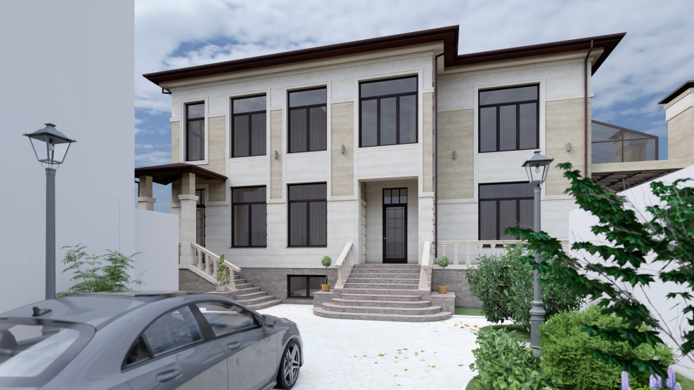 2 этажный жилой дом на 2 семьи в г. Махачкала