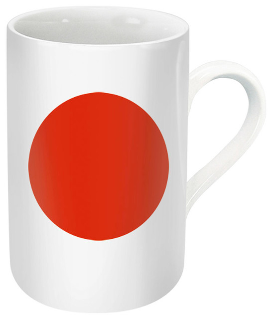Japan Flag Mugs, Set of 4