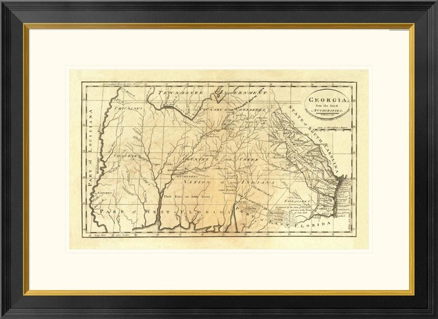 State Of Georgia 1795 Framed Digital Print By Mathew Carey 32 X23 Traditional Prints And Posters By Global Gallery