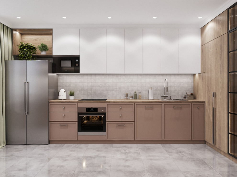 Гостиная с зеленым диваном