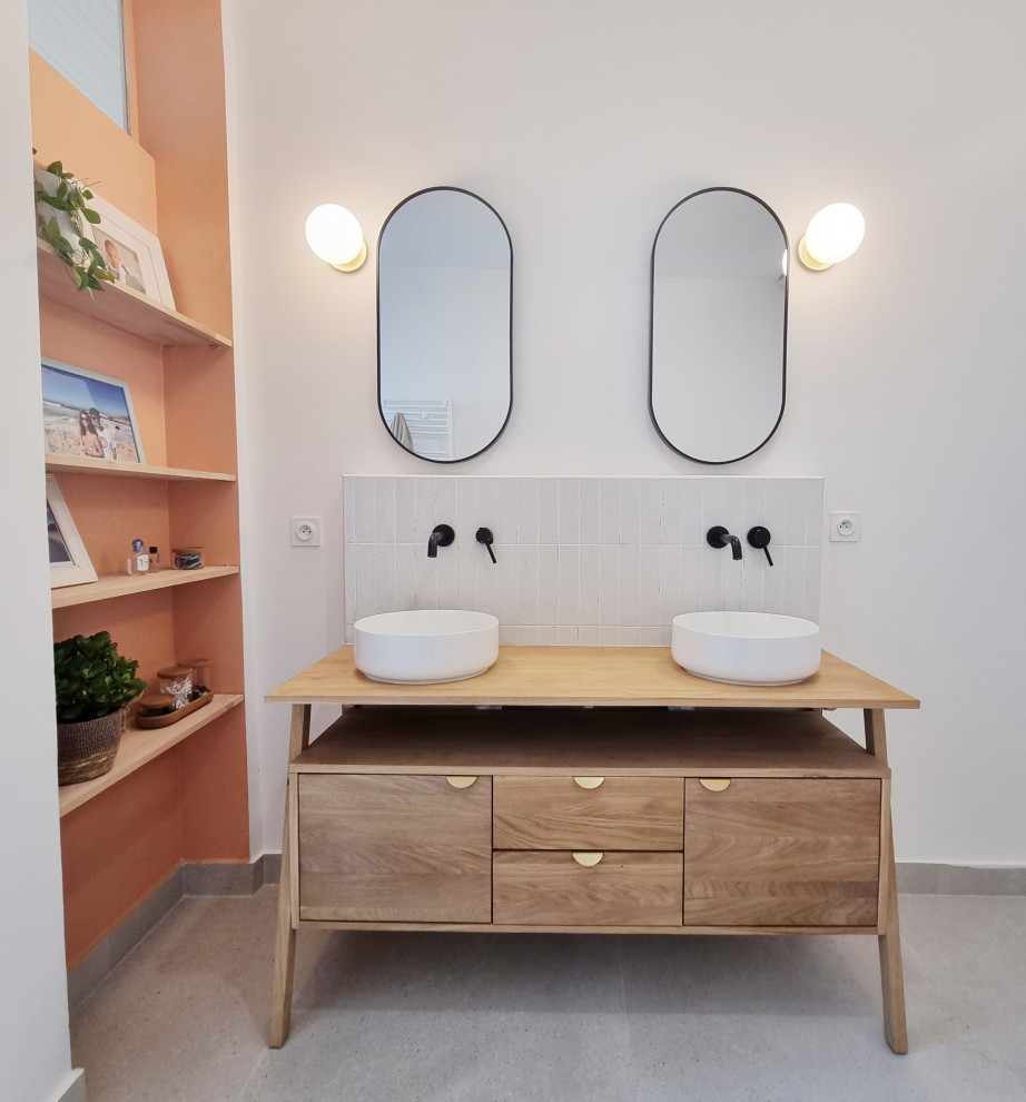 Une salle de bain aux teintes douces | Bordeaux