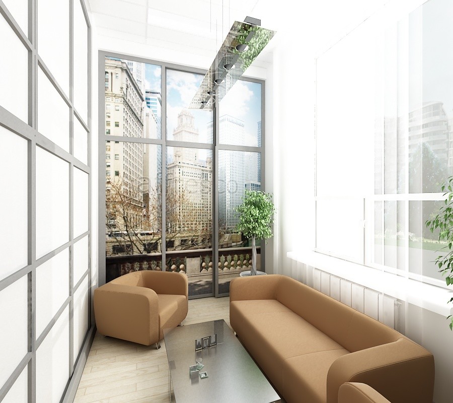 Дизайн-проект офиса "Техстрой" 2018 год. Комната ожидания.