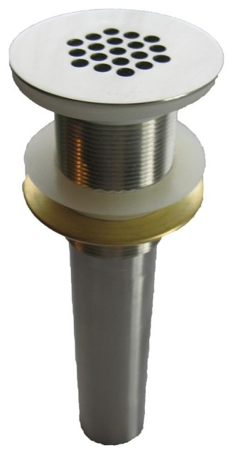 Solid Br Vessel Sink Strainer Drain Without Overflow Brushed Novatto Vessel Sink Strainer Drain Brushed Nickel
