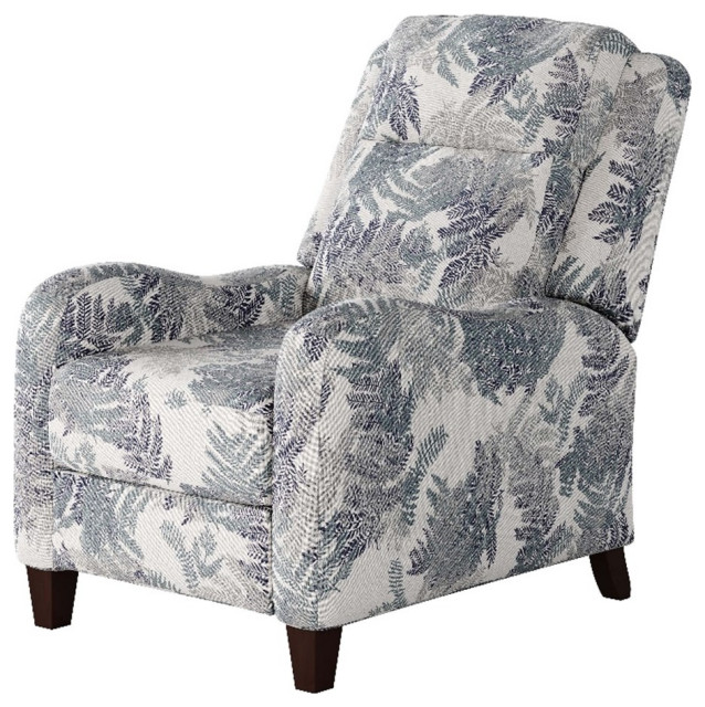 Southern Motion Prestige 31" Push Back HiLeg Fabric Recliner in Blue