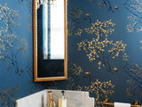 Traditional Powder Room by Paper Moon Painting