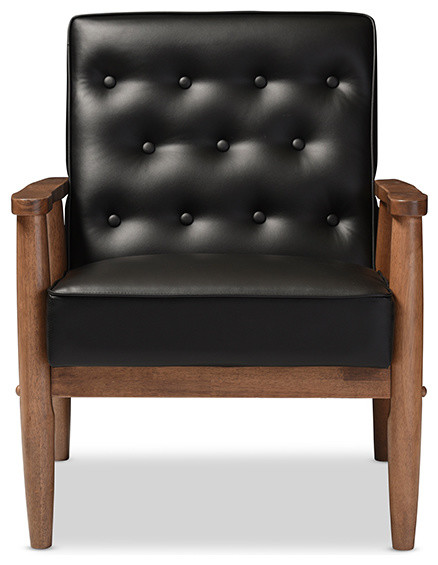Soro Retro Upholstered Wooden Lounge Chair Midcentury Soro Retro Upholstered Wooden Lounge Chair Midcentury Armchairs And Accent Chairs By Baxton Studio