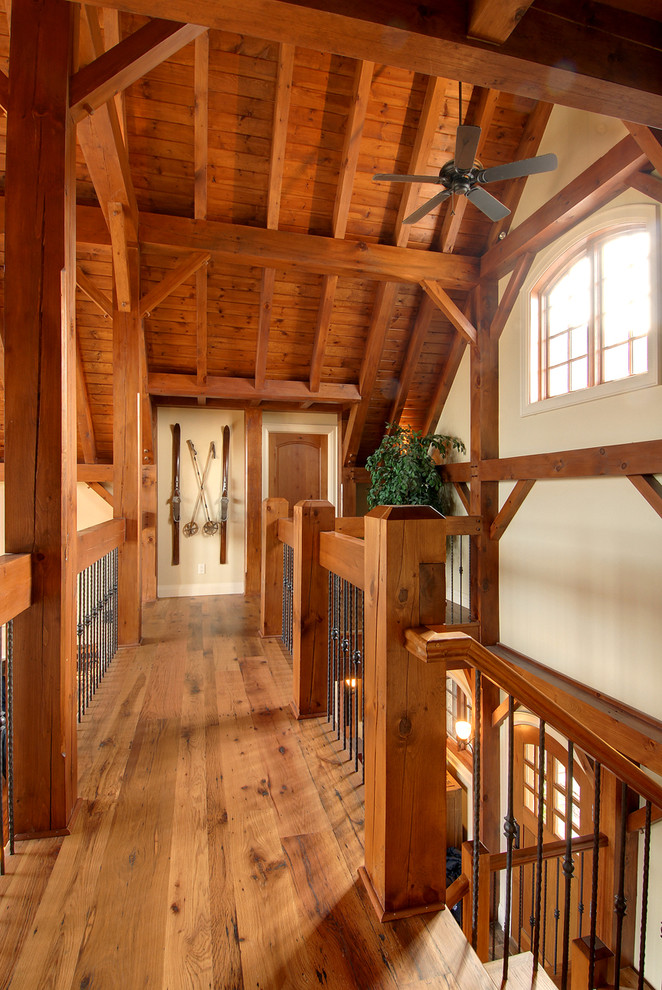 Inspiration for a country hallway in Toronto with medium hardwood floors.