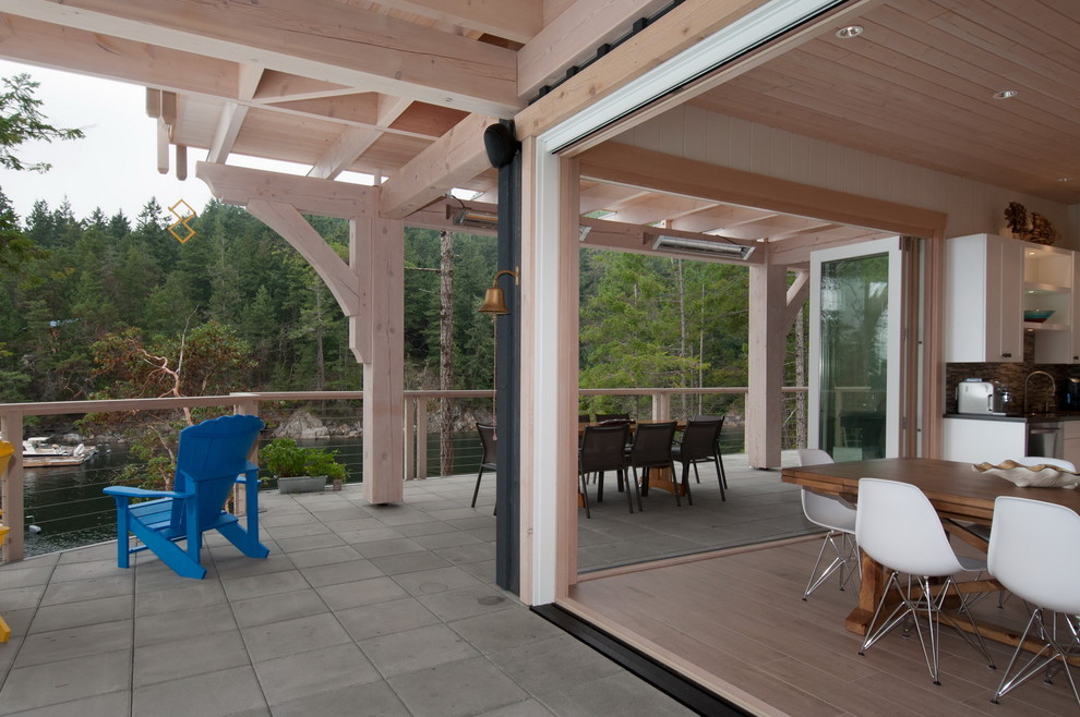 Photo of a beach style deck in Vancouver.