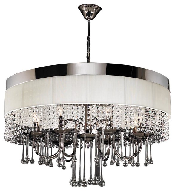 Elisa 32 W Black Chrome Pendant Chandelier