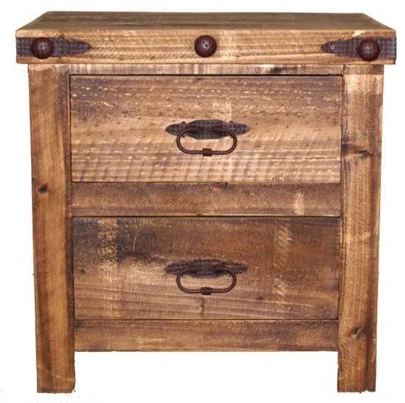 Reclaimed Wood Styled Nightstand Southwestern Nightstands And