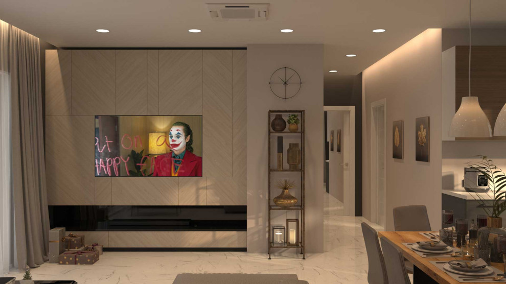 Кухня-столовая, гостинная