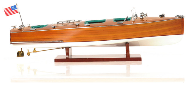 Chris Craft Triple Cockpit Wooden Handcrafted boat model