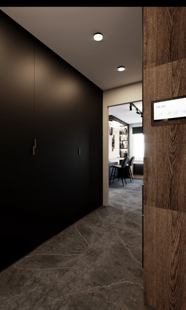 Квартира с деревянными элементами