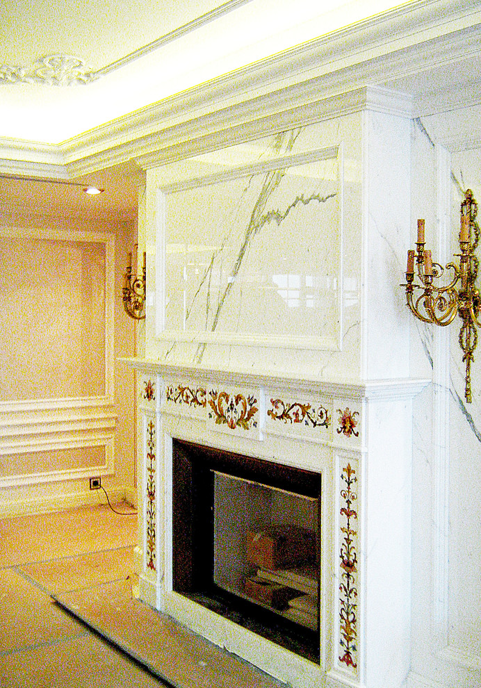 Камин.Флорентийская мозаика.мрамор.ручная работа