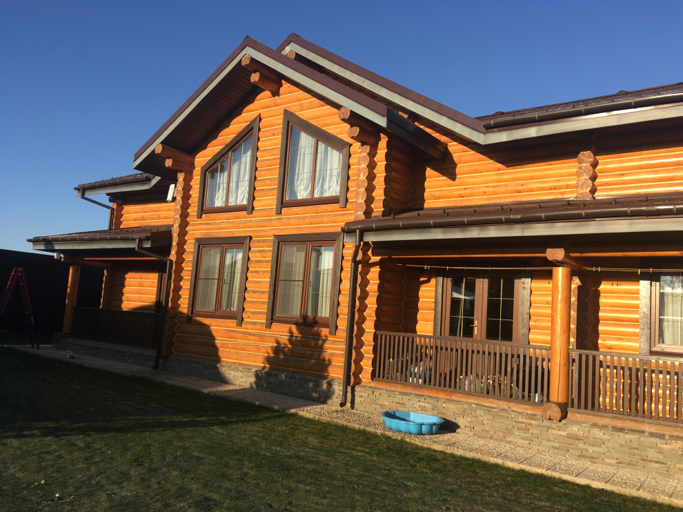 Новогоднее освещение загородного дома