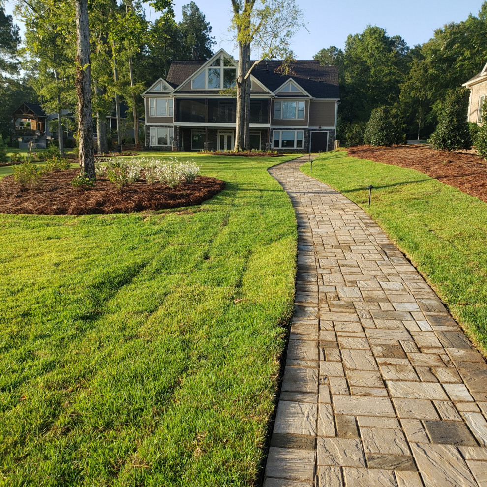 Design ideas for a traditional backyard formal garden.
