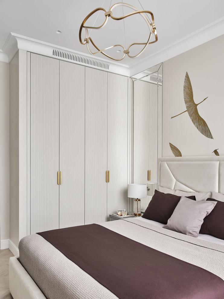 Стильный дизайн: большая спальня в стиле неоклассика (современная классика) - последний тренд