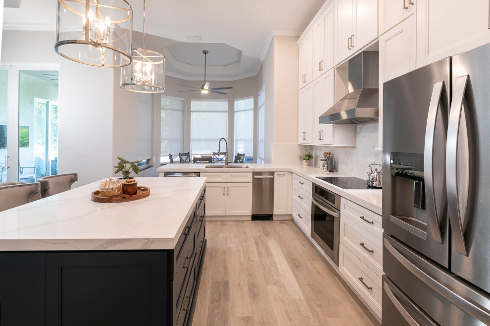 Inspiration for a transitional kitchen remodel in Miami