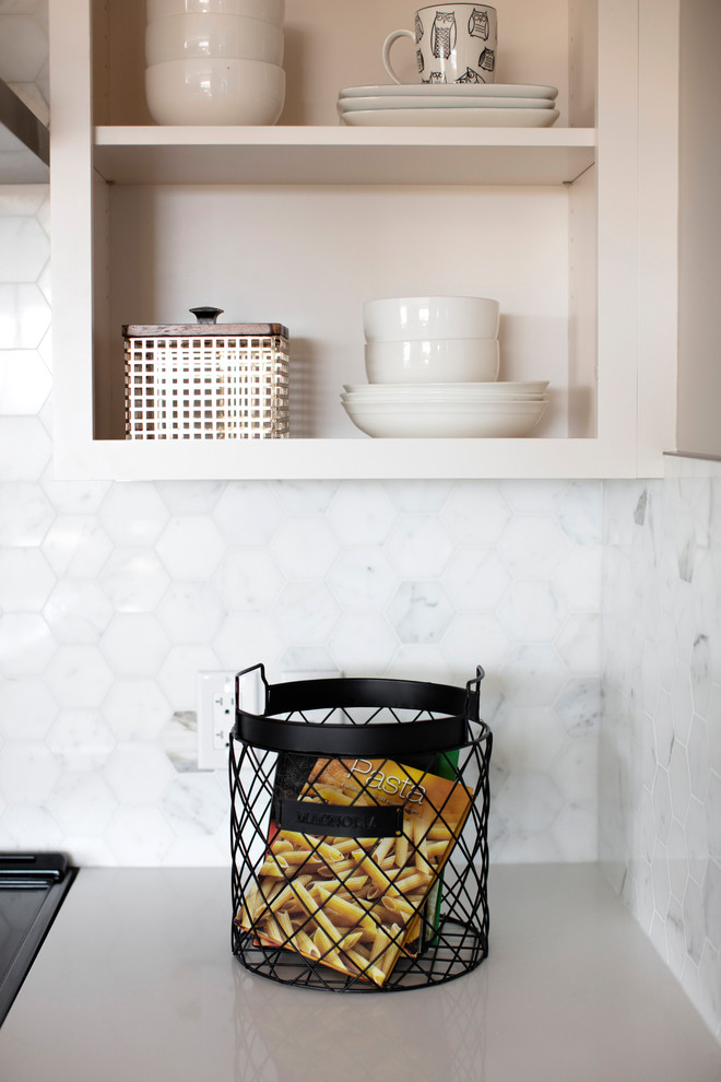 Transitional home design photo in Calgary